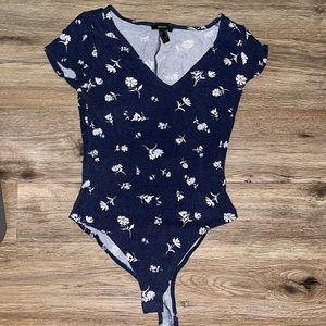 Blue flower body suit